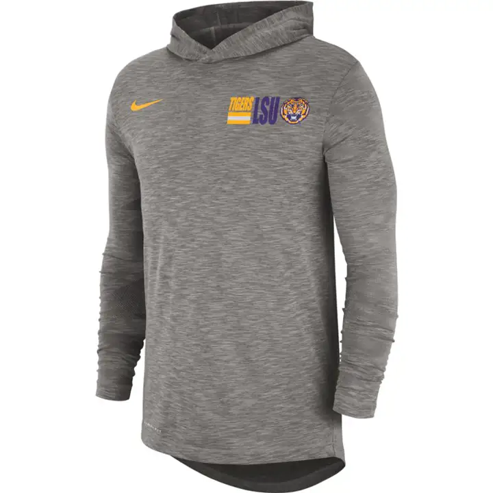 T-shirt à manches longues à capuche L.S.U. NCAA Slub Sideline 20 DKGRY