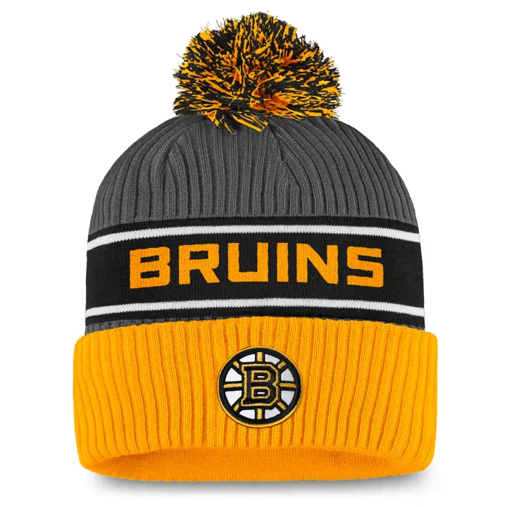 BONNET À POMPON BOSTON BRUINS 20 LNH CASIER JAUNE