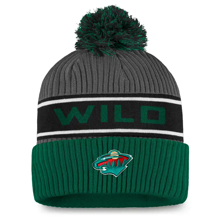 MINNESOTA WILD 20 NHL Bonnet pompon vestiaire GRN