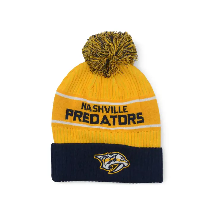 NASHVILLE PREDATORS 20 Bonnet Pompon NHL YEL/NAVY