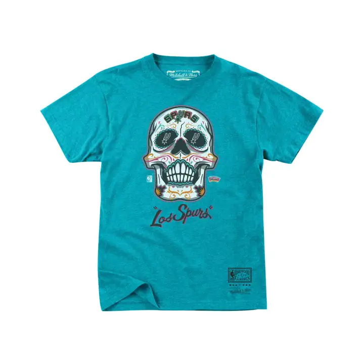 T-shirt TEAL SPURS NBA "Sugar Skull"