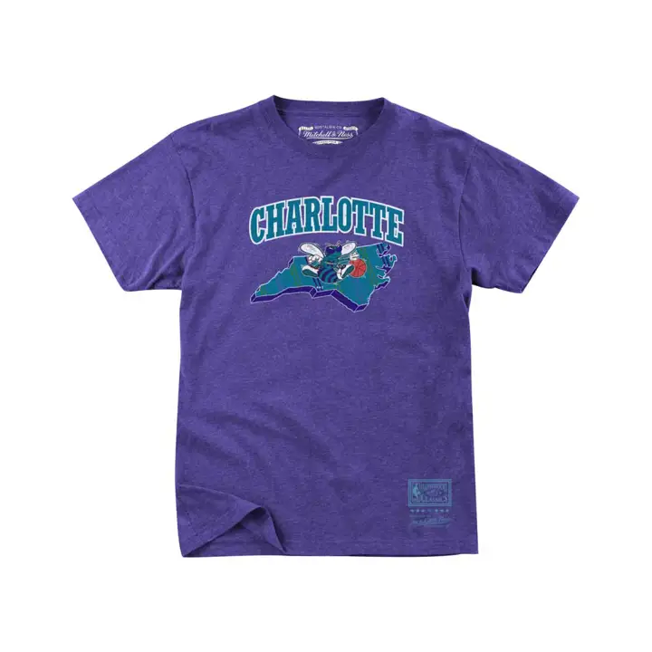 T-shirt Charlotte Hornets NBA MN State Wordmark pur