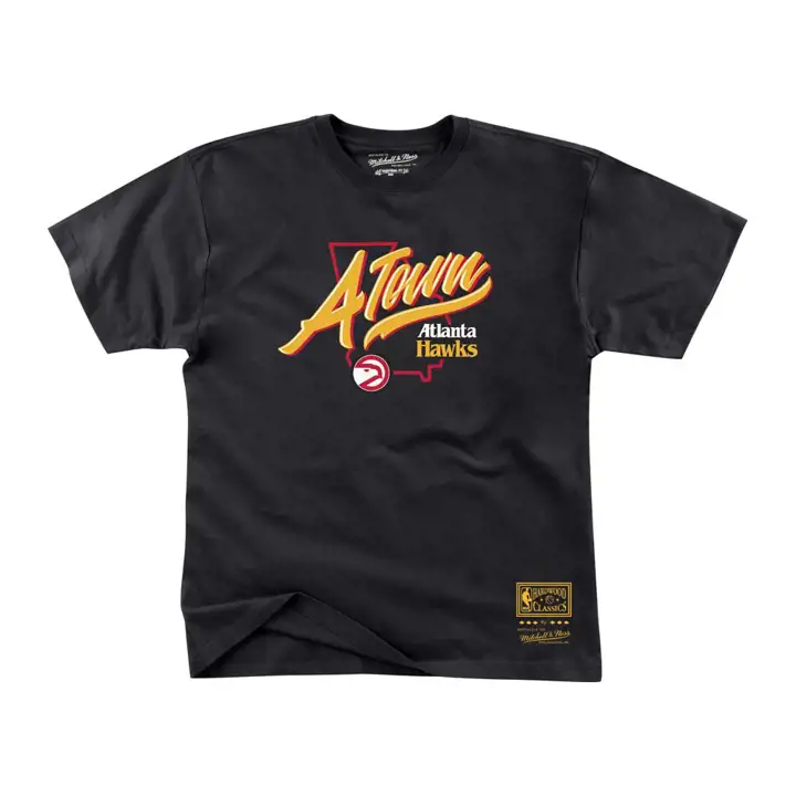 T-shirt noir slogan Atlanta Hawks NBA MN