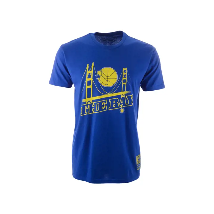 T-Shirt Golden State Warriors NBA Slogan MN bleu