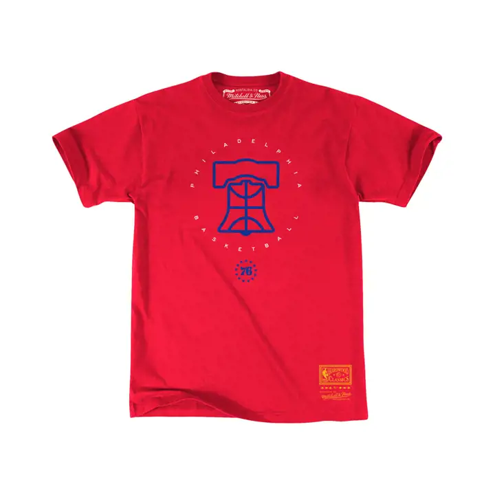 T-shirt de basketball NBA Philadelphia 76ers rouge