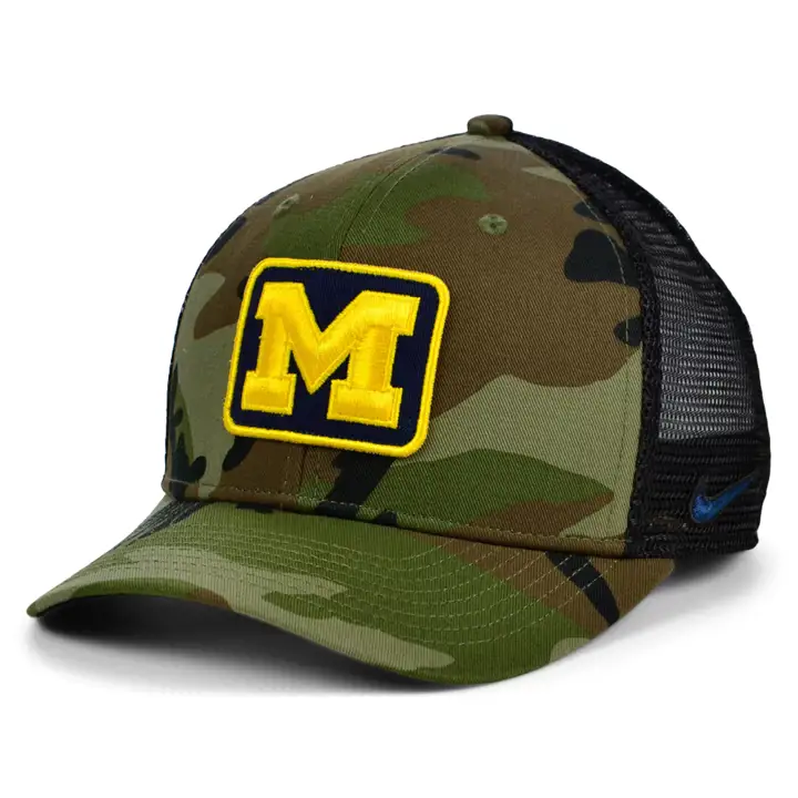Michigan Wolverines NCAA NK Camo Trucker CAMO/BLK