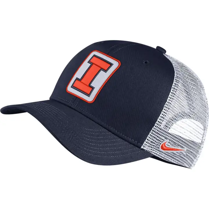 Casquette Trucker Illinois NCAA NK écusson marine/blanc