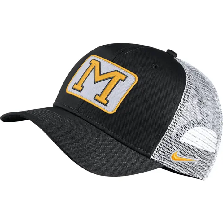 Casquette de camionneur noire/blanche Missouri NCAA NK Patch