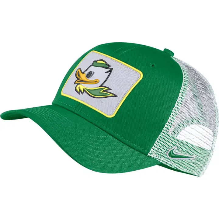 Casquette Trucker Oregon NCAA NK Patch verte/blanche