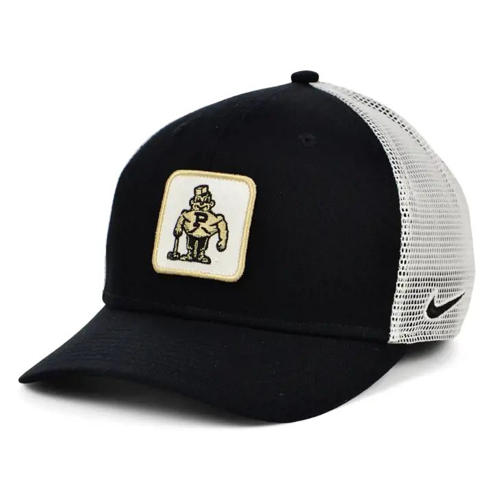 Casquette trucker Purdue NCAA NK Patch noir/blanc