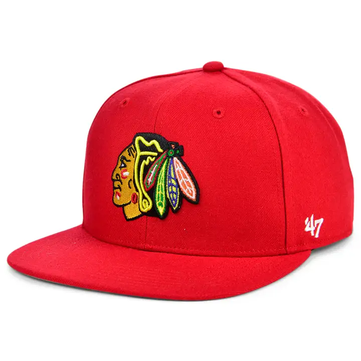 CASQUETTE SNAPBACK ROUGE NO SHOT DES BLACKHAWKS DE CHICAGO DE LA LNH