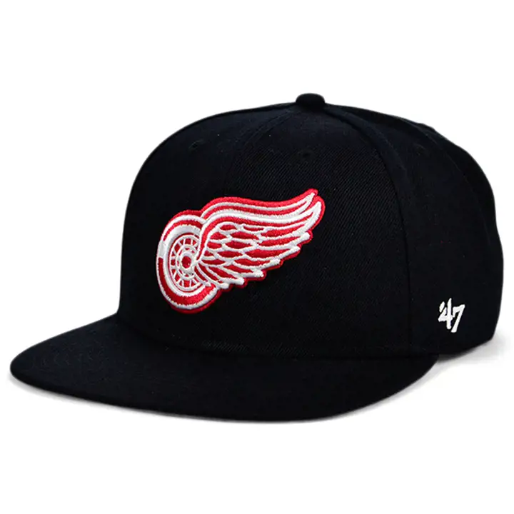 DETROIT REDWINGS LNH Casquette ajustée sans couture noire
