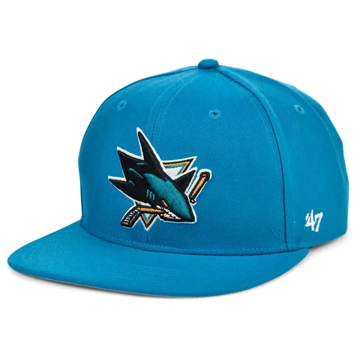 SAN JOSE SHARKS NHL Casquette Snapback sans visière sarcelle