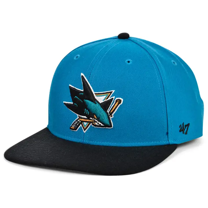 SAN JOSE SHARKS LNH 47 Pro Ajusté sarcelle/noir