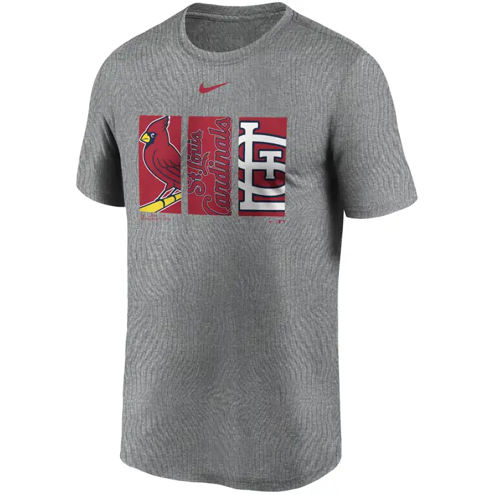 T-shirt STL CARDS MLB Trypitch Logo Legend gris