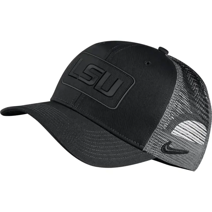 Casquette trucker L.S.U. NCAA NK Patch noire et noire