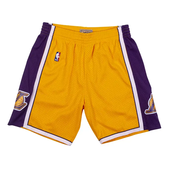 Shorts de basketball NBA LAKERS M&N Swingman jaune