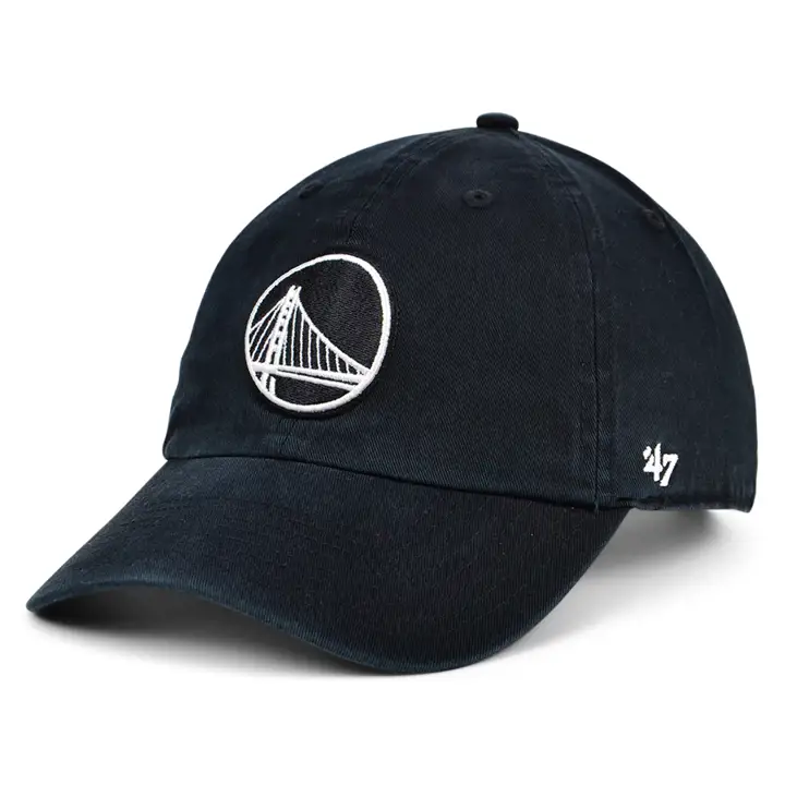 Casquette Golden State Warriors NBA '47 Basic Fashion Clean Up noire/blanche