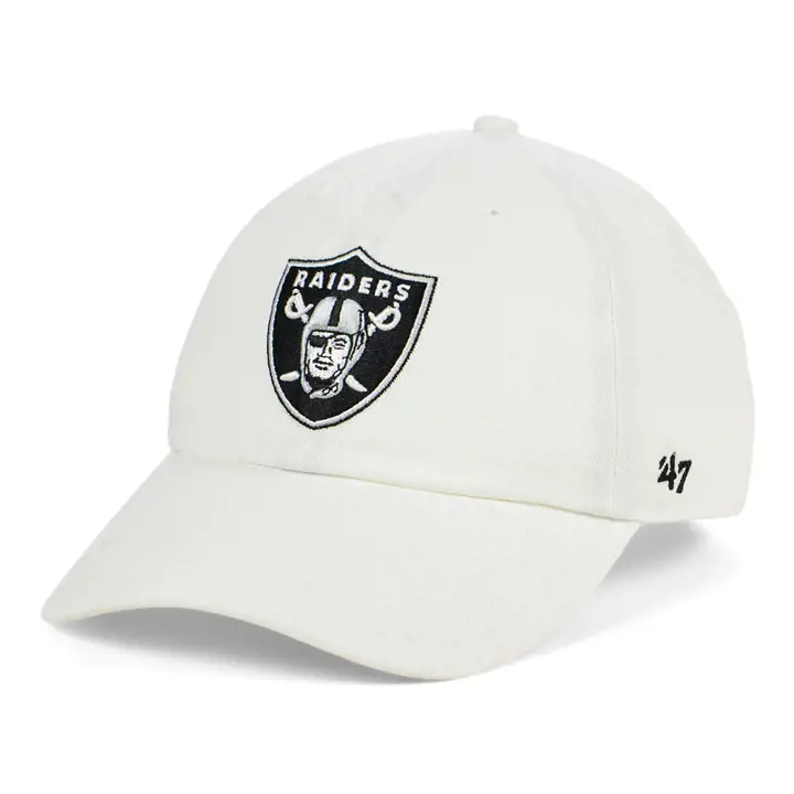 Casquette réglable NFL '47 Basic Fashion Clean Up Las Vegas Raiders Blanche