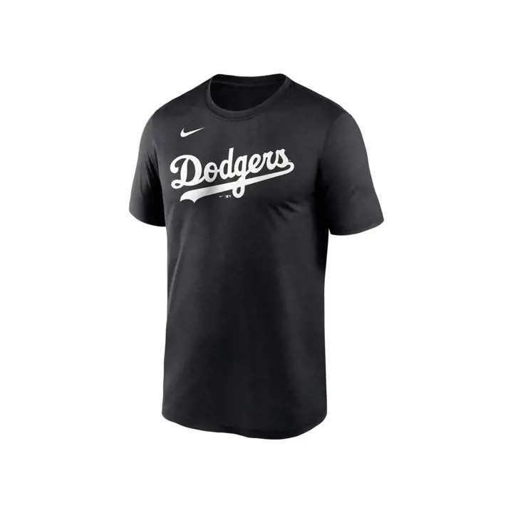 "T-shirt Légende du Logo MLB des Los Angeles Dodgers \"Dodgers\" BLK"