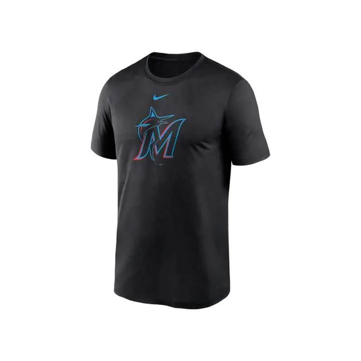T-shirt Miami Marlins MLB Logo Legend M Noir