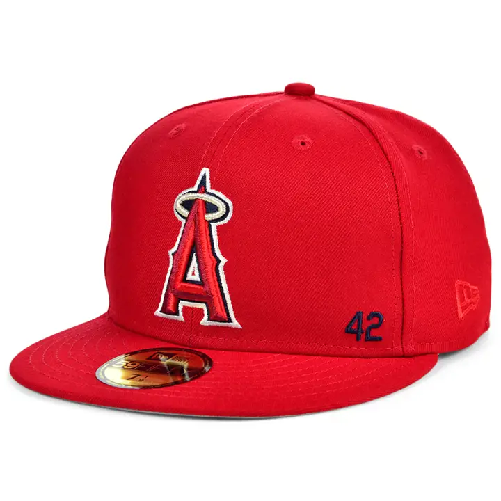 CASQUETTE 59FIFTY MLB JR 50ÈME ÉCUSSON ANAHEIM ANGELS ROUGE