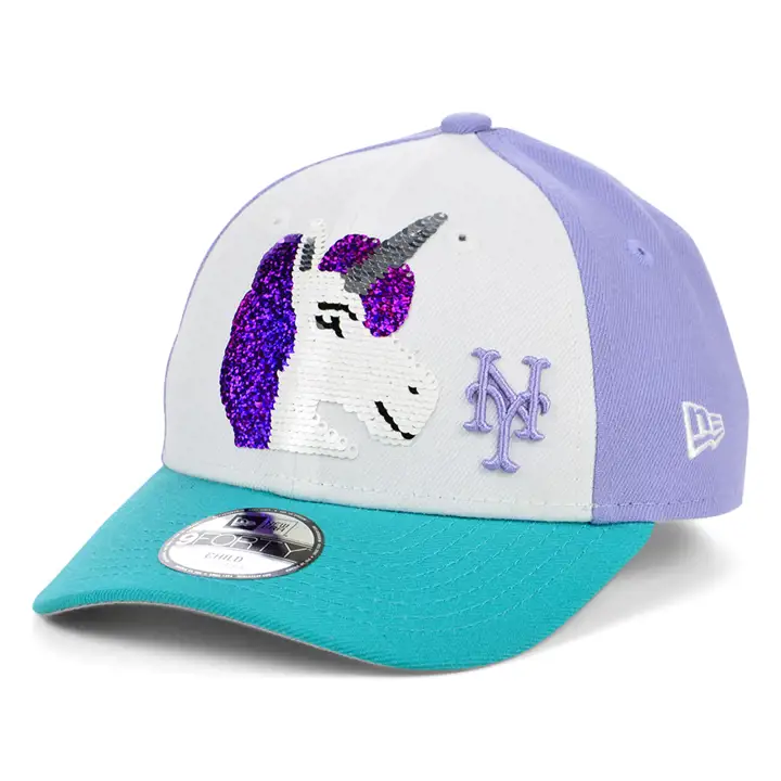 Casquette 9Forty New York Mets Unicorn Flip liseré noir/blanc/violet
