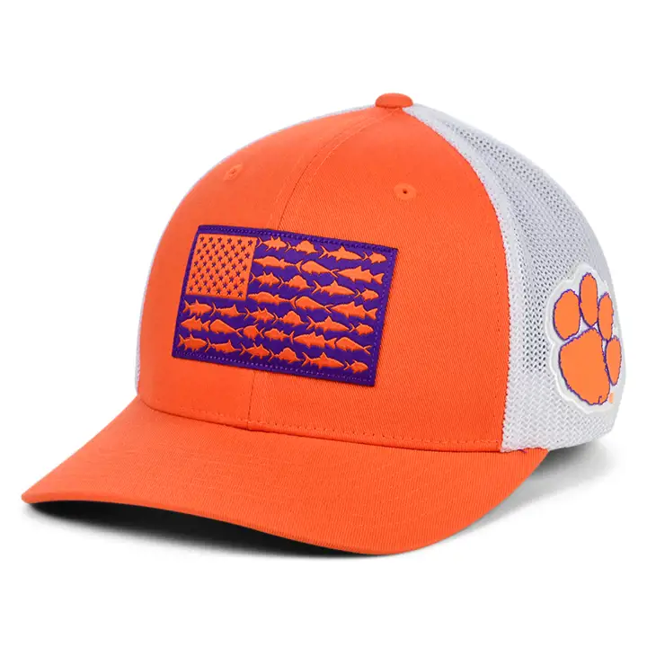 Clemson Tigers NCAA Drapeau de pêche PFG extensible orange/blanc