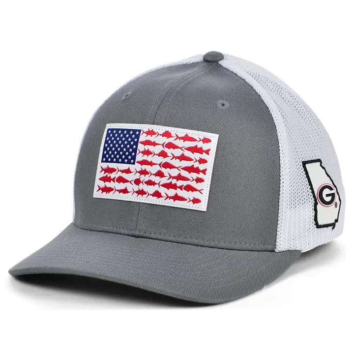 Georgia Bulldogs NCAA PFG Fish Flag Stretch anthracite/blanc