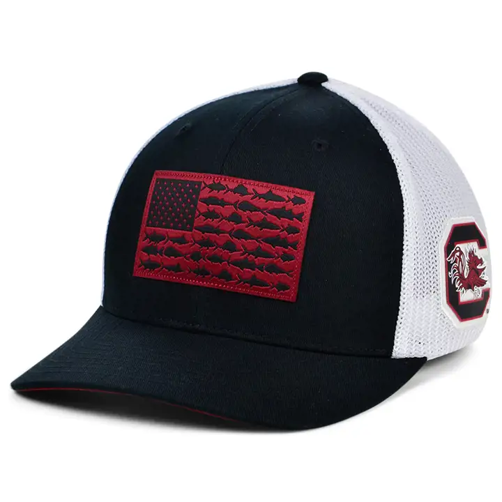 South Carolina Gamecocks NCAA PFG Fish Flag Stretch noir/blanc