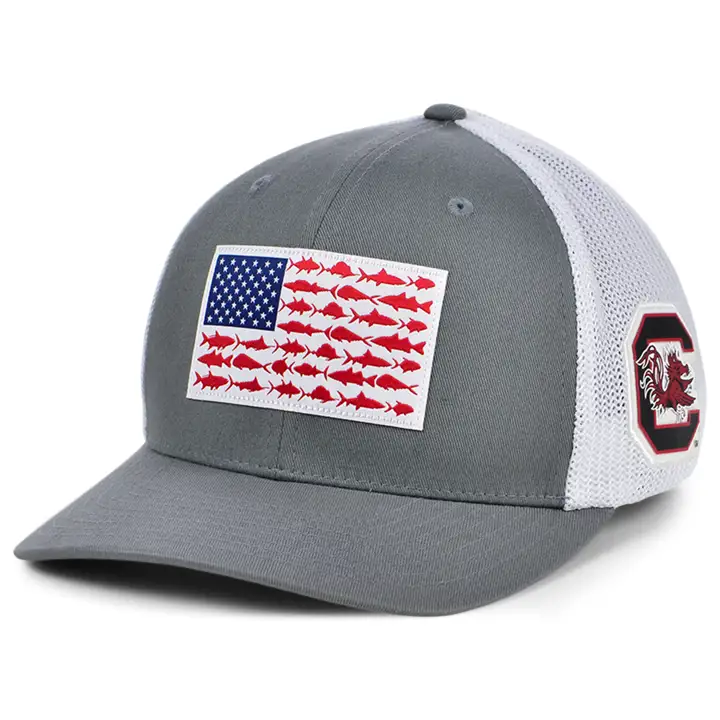 South Carolina Gamecocks NCAA PFG Fish Flag Stretch charcoal