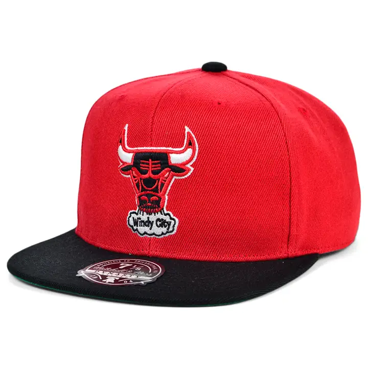 BULLS NBA LAINE BICOLORE AJUSTÉE rouge/noir