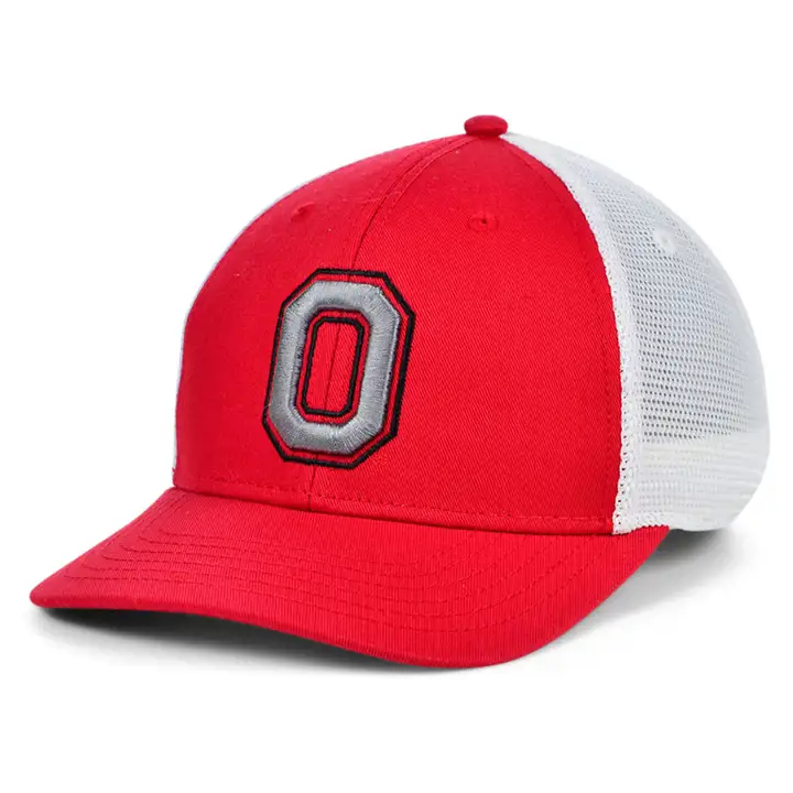 Casquette de camionneur Ohio State Buckeyes NCAA BB rouge/blanc
