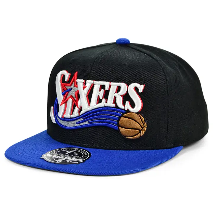 SIXERS NBA LAINE BICOLORE AJUSTÉE noir/bleu roi