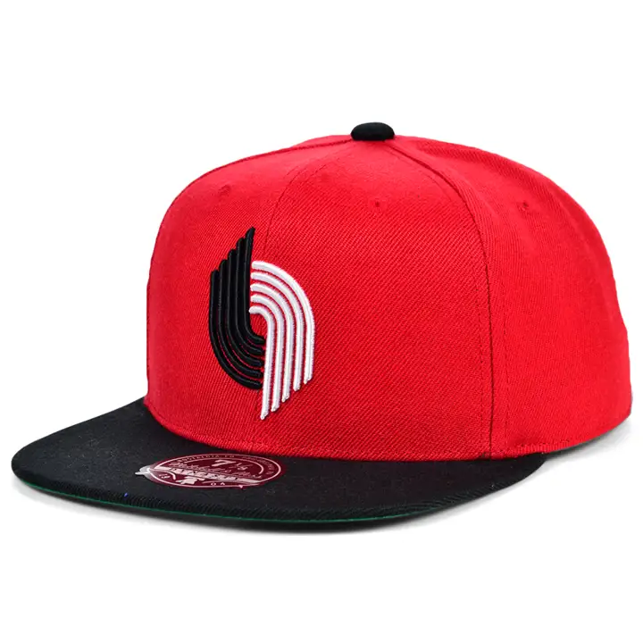 BLAZERS NBA LAINE BICOLORE AJUSTÉ rouge/noir