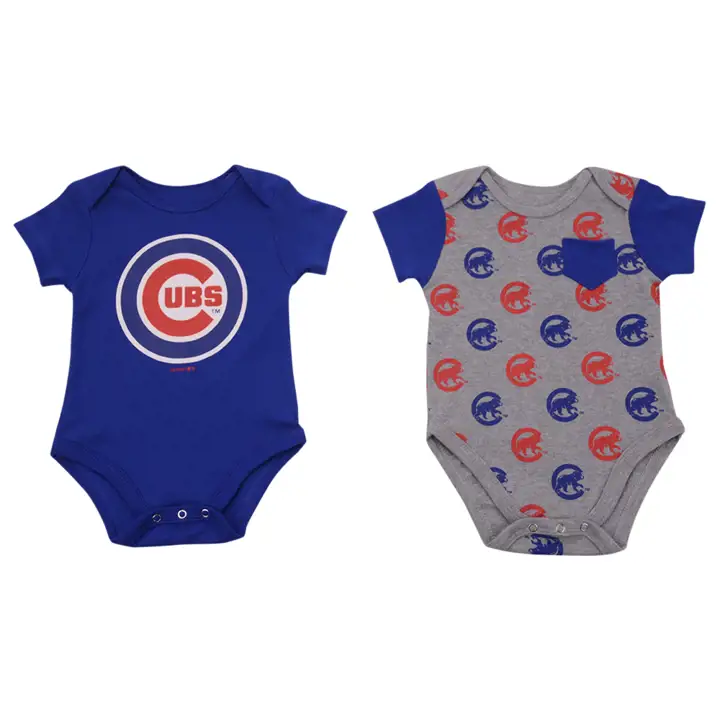 Chicago Cubs MLB Nouveau-né Lot de 2 bodies à poche 20 rbl