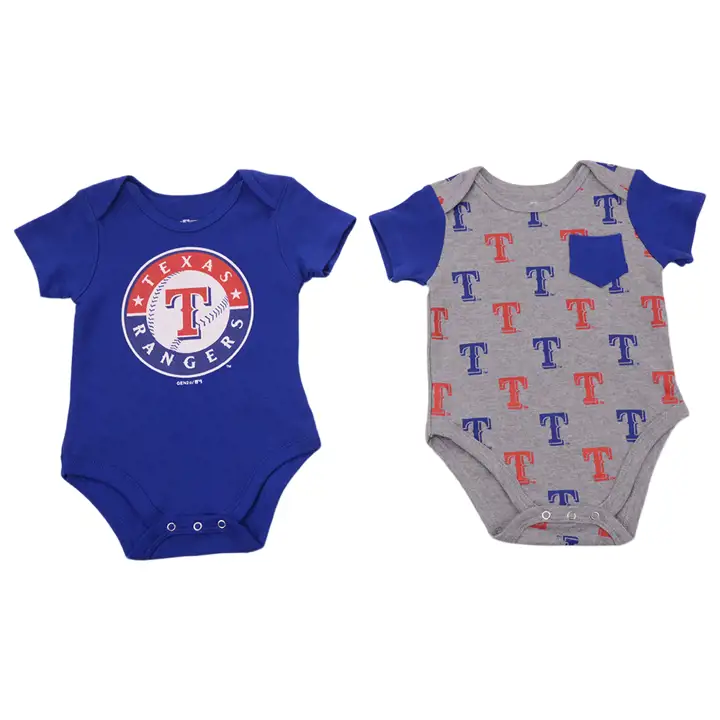 Ensemble de 2 bavoirs pour nouveau-né MLB Texas Rangers 20 rouge
