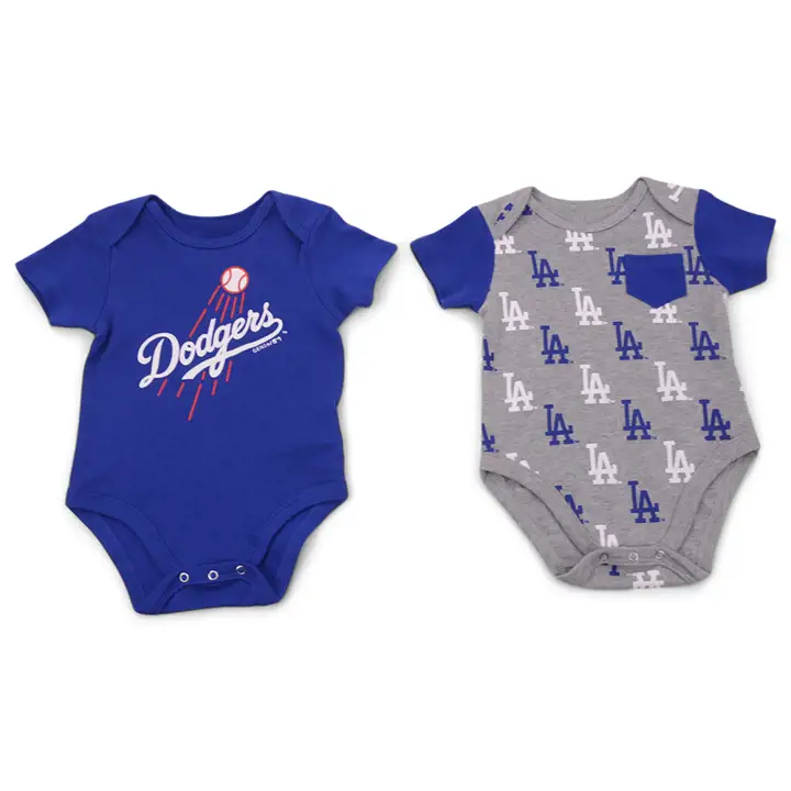 Los Angeles Dodgers MLB Ensemble de 2 bavoirs avec poche pour bébés 20 rbl