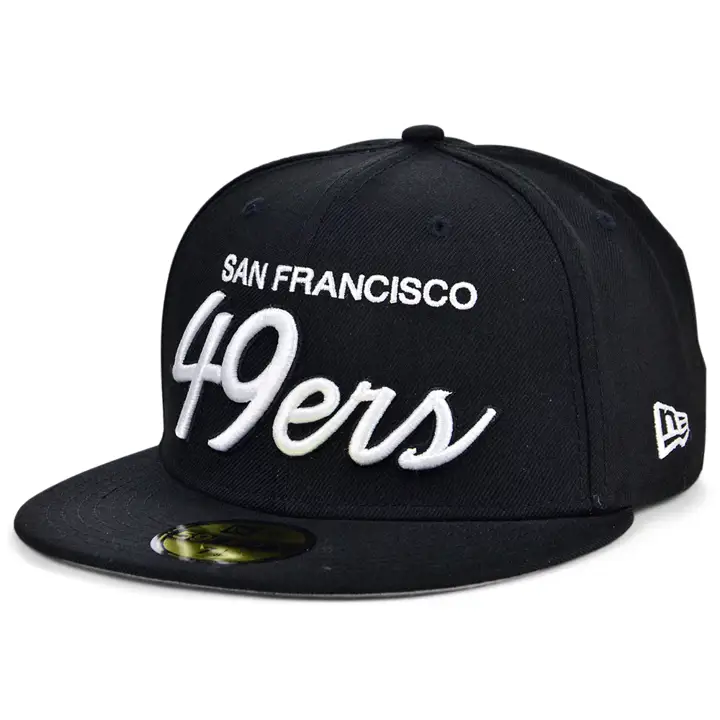 Casquette 59Fifty NFL Basic Fashion Script des 49ers de San Francisco noir/blanc