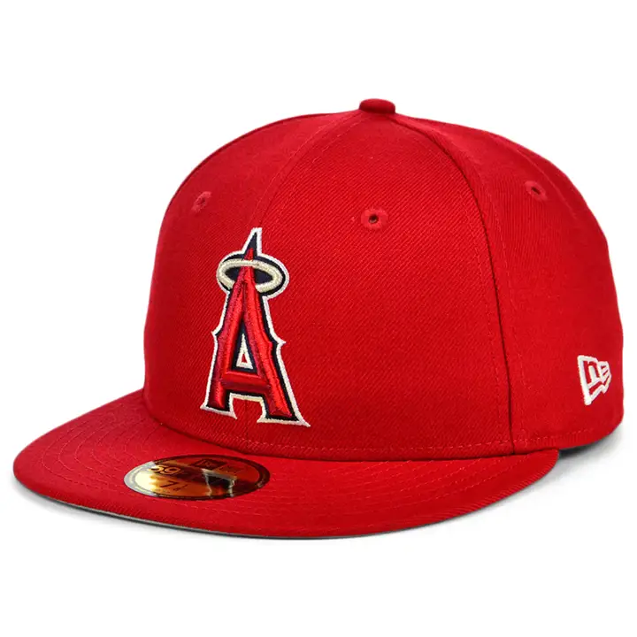 Casquette 59FIFTY MLB 100ème Patch Anaheim Angels rouge