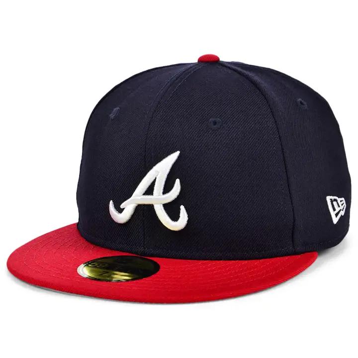 Casquette 59FIFTY MLB 100th Atlanta Braves bleu marine/rouge