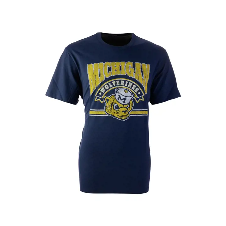 T-shirt Franklin carré NCAA Michigan Wolverines 20 MARINE