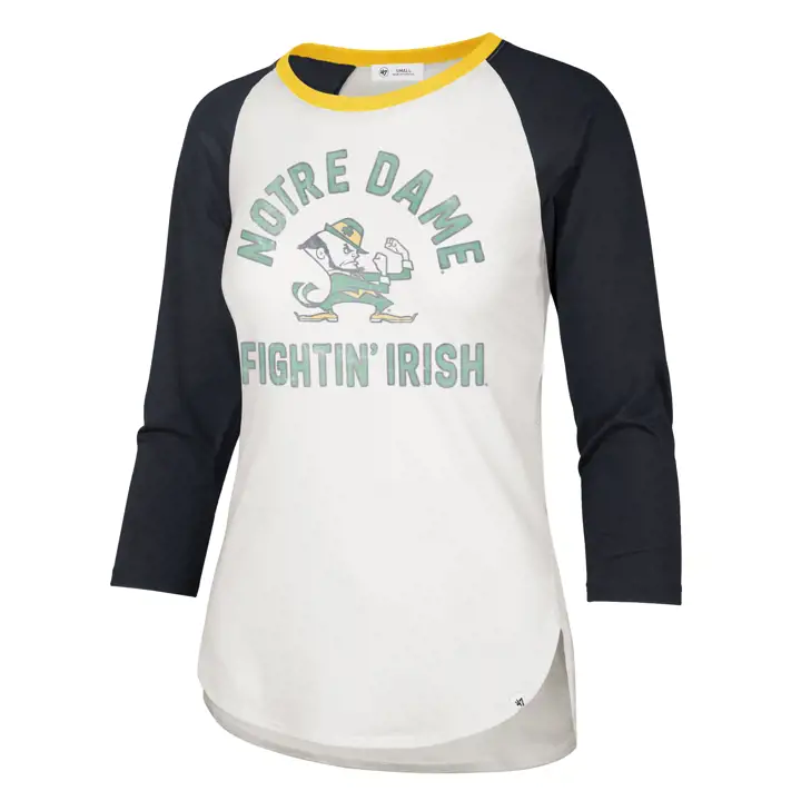 Notre Dame NCAA Femme Overturn Frankie Manche 3/4 Raglan 20 BLANC/N