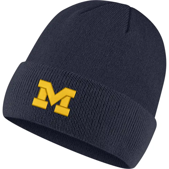 Bonnet à revers NCAA Michigan Wolverines NK bleu marine