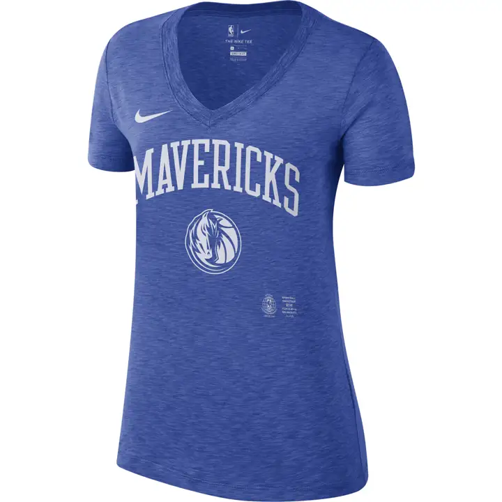 T-shirt Dallas Mavericks NBA Dry Slub Col en V pour femme 20 rbl