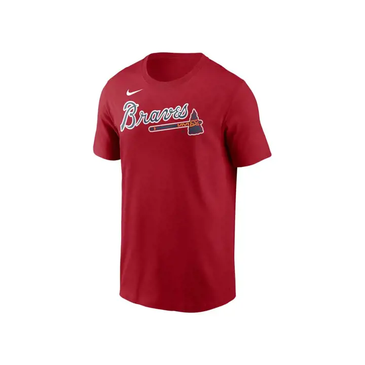 T-Shirt BRAVES MLB Swoosh Wordmark rouge