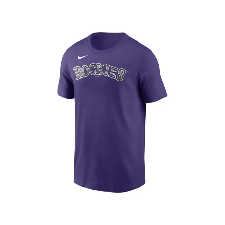 Rockies MLB Swoosh Wordmark T-shirt violet