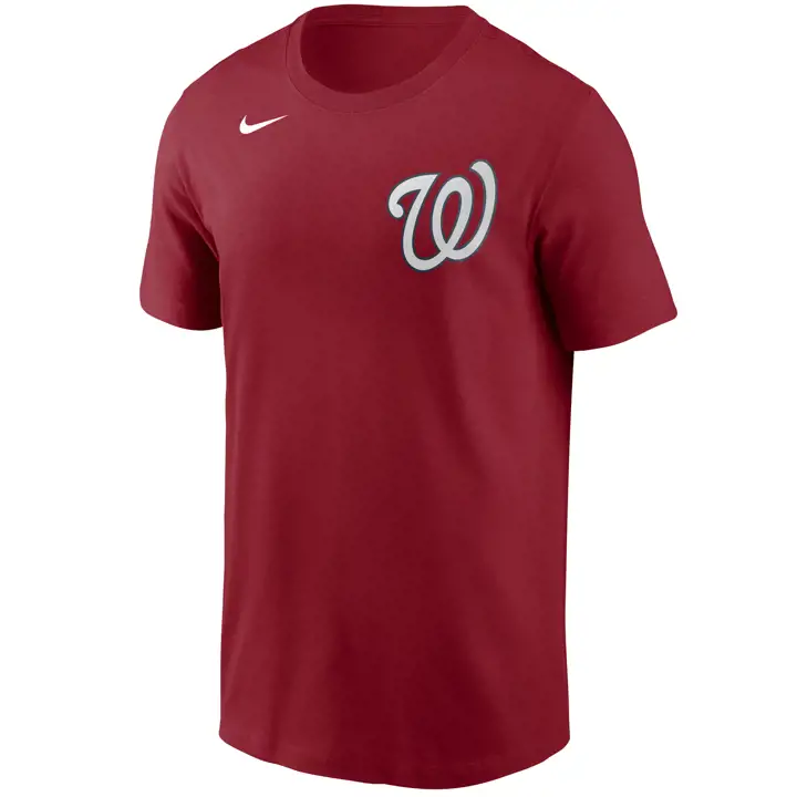 T-shirt Nationals MLB à logo virgule rouge