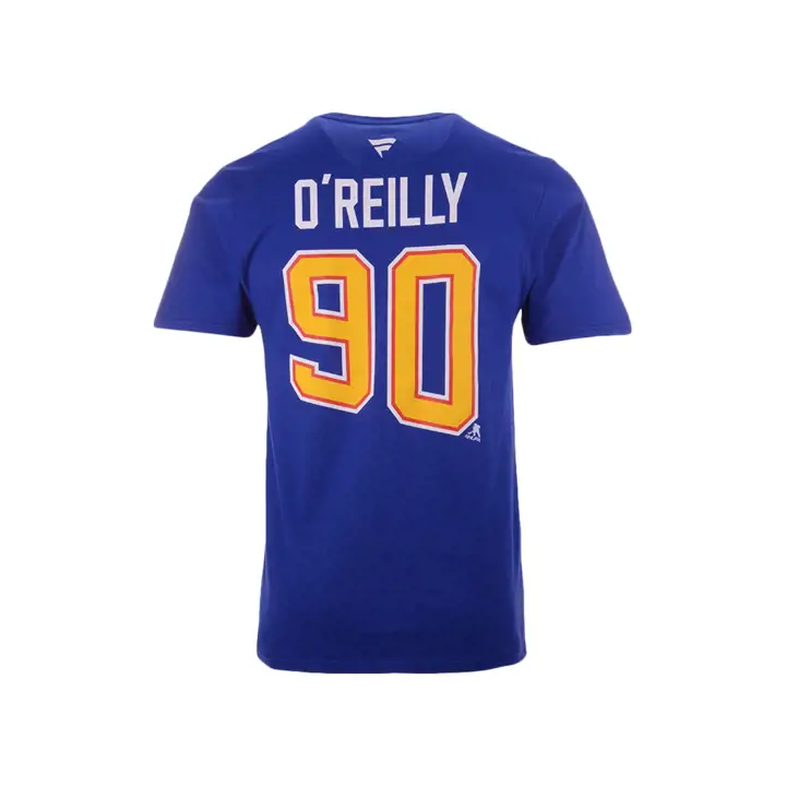T-shirt Authentique Blues LNH Stack N&N Ryan O'Reilly bleu foncé/rouge