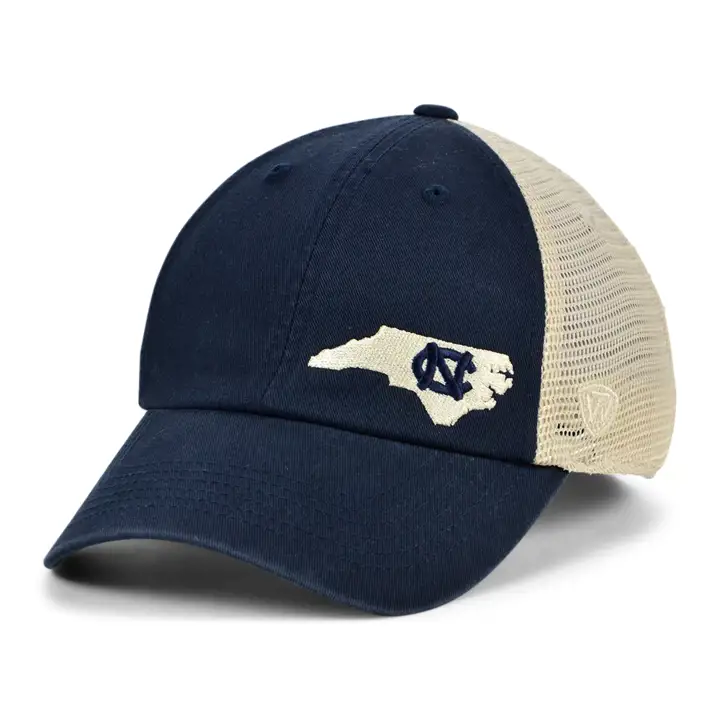 North Carolina Tar Heels NCAA Casquette trucker marine/pierre à motif de l'État